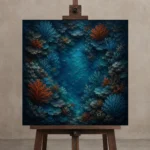 Premium Wall Art Kare Html Edition – UNDERWATER2806009 displayed on a studio easel