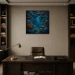 Premium Wall Art Kare Html Edition – UNDERWATER2806009 displayed in a contemporary gallery-inspired room