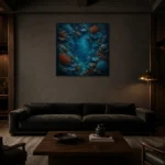 Premium Wall Art Kare Html Edition – UNDERWATER2806009 shown in a warm modern interior