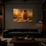 Premium Wall Art Yatay Html Edition – WABISABI2806003 shown in a warm modern interior