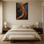 Premium Wall Art Dikey Html Edition – WABISABI2806006 showcased in an elegant minimalist interior