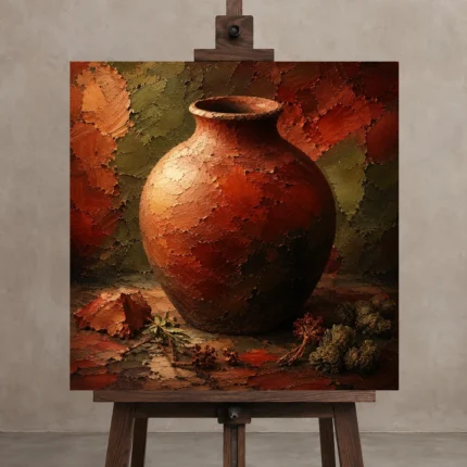 Premium Wall Art Kare Html Edition – WABISABI2806007 displayed on a studio easel