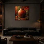 Premium Wall Art Kare Html Edition – WABISABI2806007 shown in a warm modern interior