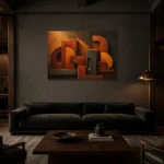Premium Wall Art Yatay Html Edition – WABISABI2806010 shown in a warm modern interior