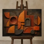 Premium Wall Art Yatay Html Edition – WABISABI2806011 displayed on a studio easel