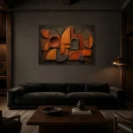 Premium Wall Art Yatay Html Edition – WABISABI2806011 shown in a warm modern interior