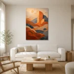 Premium Wall Art Dikey Html Edition – WABISABI2806013 styled in a refined neutral interior