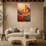 Premium Wall Art Dikey Html Edition – WABISABI2806013 presented in a sophisticated home setting