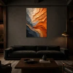 Premium Wall Art Dikey Html Edition – WABISABI2806014 shown in a warm modern interior
