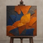 Premium Wall Art Kare Html Edition – WABISABI2806017 displayed on a studio easel