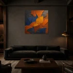 Premium Wall Art Kare Html Edition – WABISABI2806017 shown in a warm modern interior
