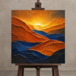 Premium Wall Art Kare Html Edition – WABISABI2806018 displayed on a studio easel