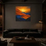 Premium Wall Art Kare Html Edition – WABISABI2806018 shown in a warm modern interior