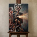 Premium Wall Art Dikey Html Edition – CINEMAGARA2806006 displayed on a studio easel