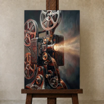 Premium Wall Art Dikey Html Edition – CINEMAGARA2806006 displayed on a studio easel