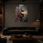Premium Wall Art Dikey Html Edition – CINEMAGARA2806006 shown in a warm modern interior