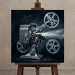 Premium Wall Art Kare Html Edition – CINEMAGARA2806009 displayed on a studio easel