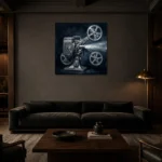 Premium Wall Art Kare Html Edition – CINEMAGARA2806009 shown in a warm modern interior