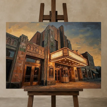 Premium Wall Art Yatay Html Edition – CINEMAGARA2806010 displayed on a studio easel