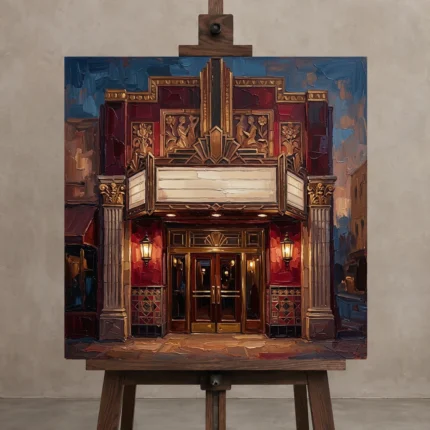 Premium Wall Art Kare Html Edition – CINEMAGARA2806016 displayed on a studio easel