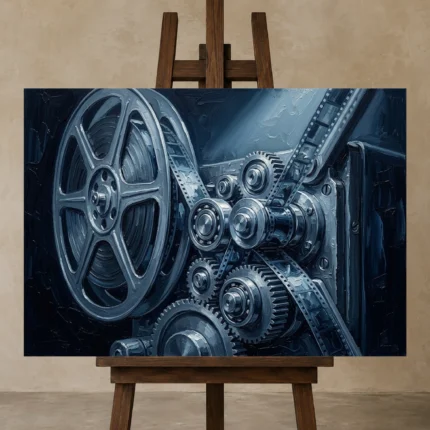 Premium Wall Art Yatay Html Edition – CINEMAGARA2806020 displayed on a studio easel