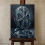 Premium Wall Art Dikey Html Edition – CINEMAGARA2806022 displayed on a studio easel