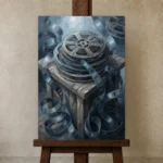 Premium Wall Art Dikey Html Edition – CINEMAGARA2806023 displayed on a studio easel