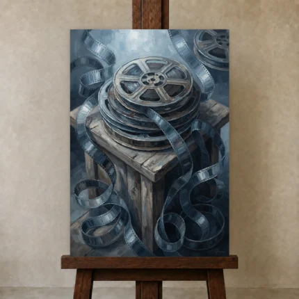 Premium Wall Art Dikey Html Edition – CINEMAGARA2806023 displayed on a studio easel