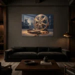 Premium Wall Art Yatay Html Edition – CINEMAGARA2806028 shown in a warm modern interior