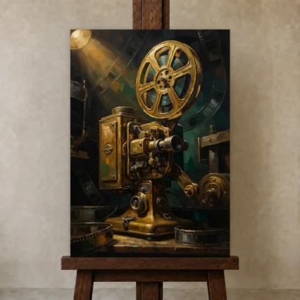 Premium Wall Art Dikey Html Edition – CINEMAGARA2806031 displayed on a studio easel