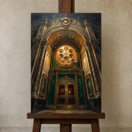 Premium Wall Art Dikey Html Edition – CINEMAGARA2806033 displayed on a studio easel