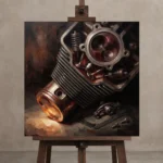 Premium Wall Art Kare Html Edition – CINEMAGARA2806054 displayed on a studio easel