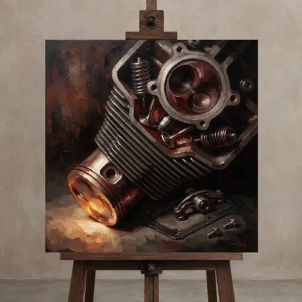 Premium Wall Art Kare Html Edition – CINEMAGARA2806054 displayed on a studio easel