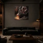 Premium Wall Art Kare Html Edition – CINEMAGARA2806054 shown in a warm modern interior