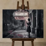 Premium Wall Art Yatay Html Edition – CINEMAGARA2806064 displayed on a studio easel
