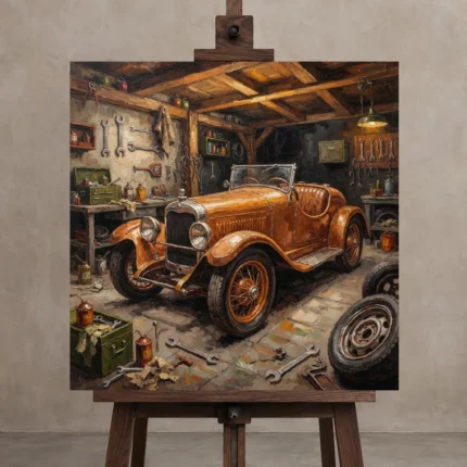 Premium Wall Art Kare Html Edition – CINEMAGARA2806079 displayed on a studio easel