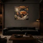 Premium Wall Art Kare Html Edition – CINEMAGARA2806079 shown in a warm modern interior