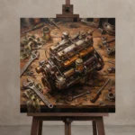 Premium Wall Art Kare Html Edition – CINEMAGARA2806080 displayed on a studio easel