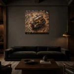 Premium Wall Art Kare Html Edition – CINEMAGARA2806080 shown in a warm modern interior