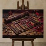Premium Wall Art Yatay Html Edition – CINEMAGARA2806082 displayed on a studio easel