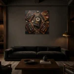 Premium Wall Art Kare Html Edition – CINEMAGARA2806089 shown in a warm modern interior