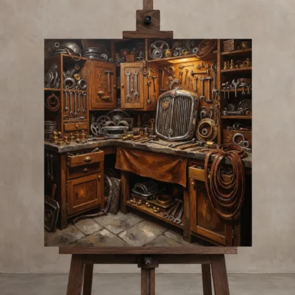 Premium Wall Art Kare Html Edition – CINEMAGARA2806090 displayed on a studio easel