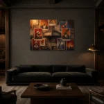Premium Wall Art Yatay Html Edition – CINEMAGARA2806091 shown in a warm modern interior