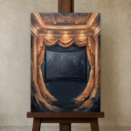 Premium Wall Art Dikey Html Edition – CINEMAGARA2806105 displayed on a studio easel
