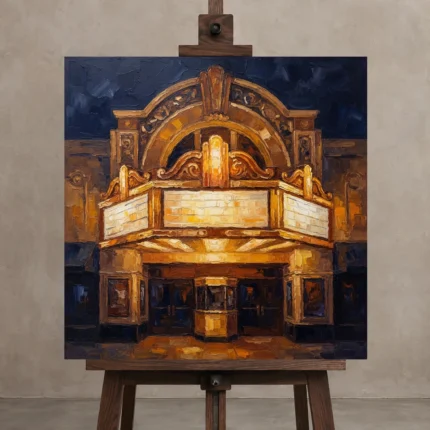 Premium Wall Art Kare Html Edition – CINEMAGARA2806106 displayed on a studio easel