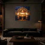 Premium Wall Art Kare Html Edition – CINEMAGARA2806106 shown in a warm modern interior