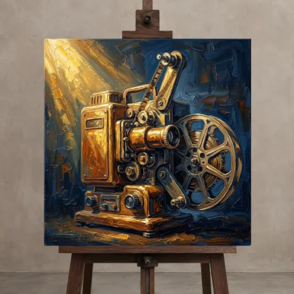 Premium Wall Art Kare Html Edition – CINEMAGARA2806107 displayed on a studio easel