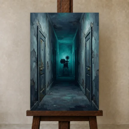 Premium Wall Art Dikey Html Edition – CINEMAGARA2806112 displayed on a studio easel