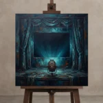 Premium Wall Art Kare Html Edition – CINEMAGARA2806116 displayed on a studio easel