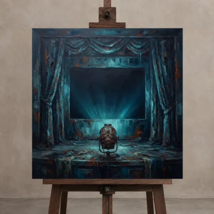 Premium Wall Art Kare Html Edition – CINEMAGARA2806116 displayed on a studio easel